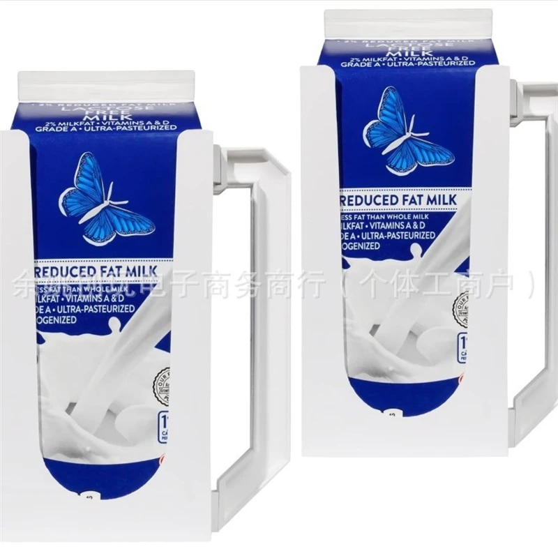 Half Gallon Milk Carton Holder With Handle Portable Tabletop Stand For Kitchen Counter Home Office Gift For Families Modern Cozy