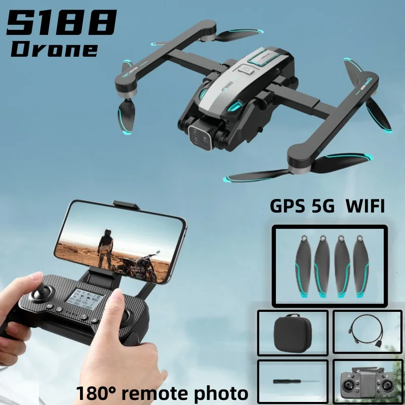 2024 New S188 RC Drone 8K Professional HD Camera Wide-angle Bi-Folding RC Helicopter WIFI FPV Height Holds A Distance Of 2 Km