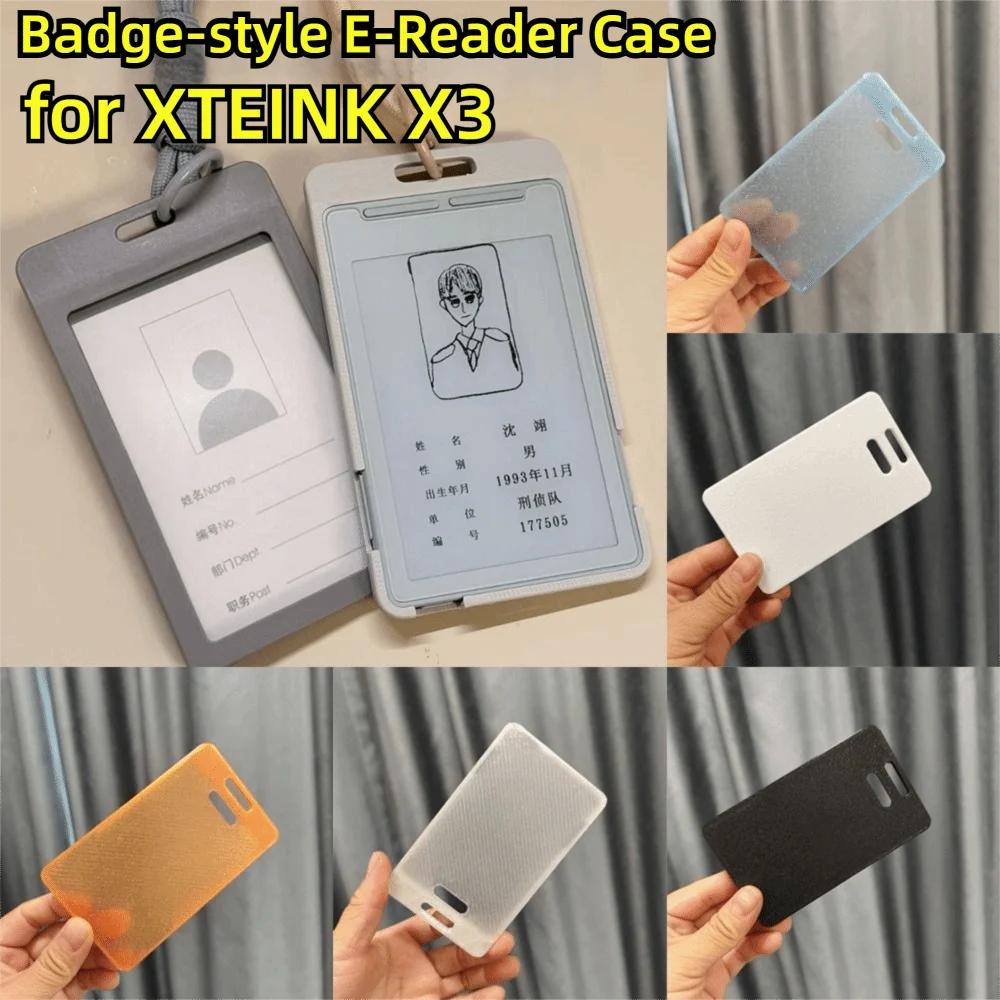 Badge-style E-Reader Case Anti-Scratch Shockproof Full Coverage Case Glitter Finish Full Coverage Portable Cover for XTEINK X3