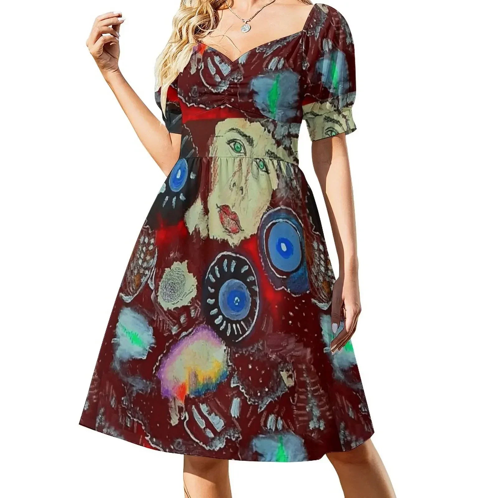 Blue Wheels Red Sky Sleeveless Dress summer dresses women 2025 womens dress ladies dresses for women 2025 Dress