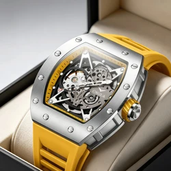 Luxury Watches Men ONOLA Fashion Hollow Full-automatic Mechanical Tape Waterproof Watch for Men Montres Pour Hommes Clock