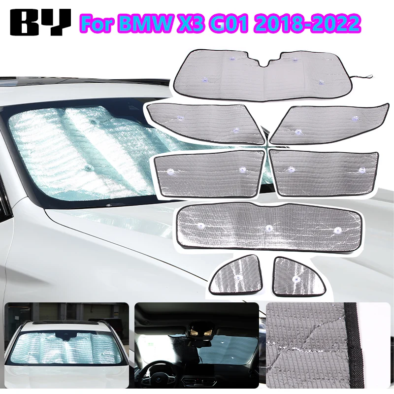 For BMW X3 G01 2018-2024 Car Full Coverage Sunshades Accessories Sunscreen Window Sunshade Covers Accessories