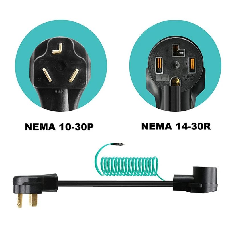 Dryer Plug Adapter 4 Prongs To 3 Prongs, 4P Newer Dryer To 3P Older House, NEMA10-30P To 14-30R Dryer Adapter Cord, 220V