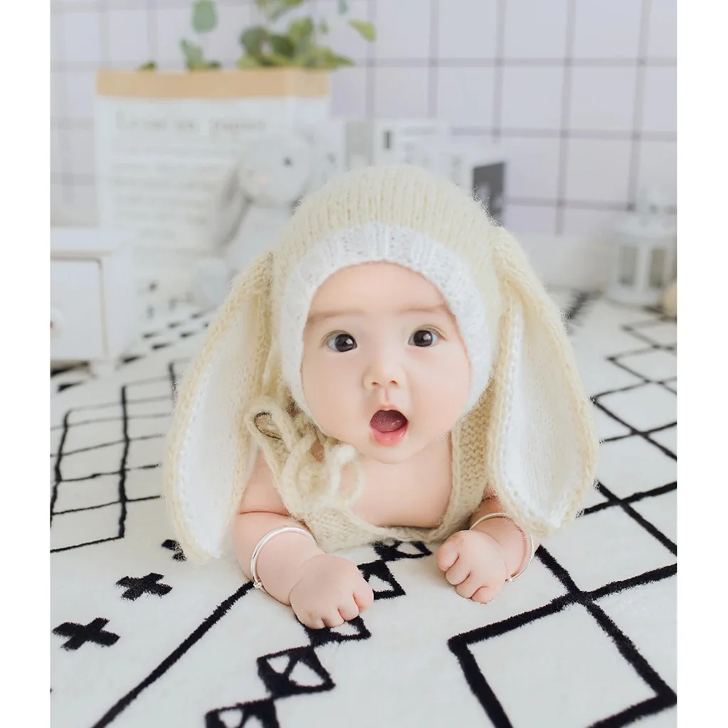 NewbornCute Rabbit Costume Baby Photography Props Baby Girl Boy Rabbit Hat Costume Set Photography Props Aceessries