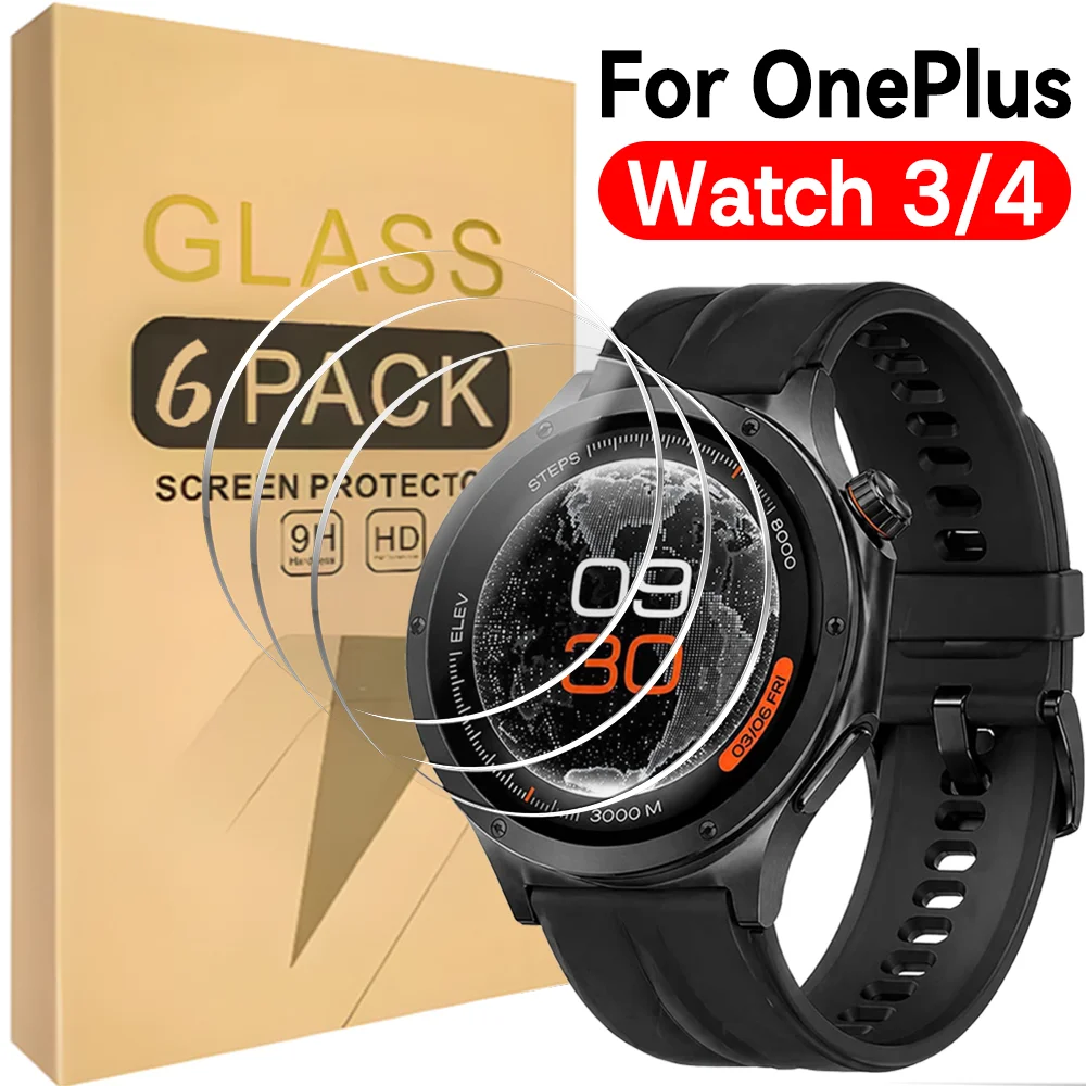 1-6PACK HD Clear Tempered Glass for OnePlus Watch 4 3 Screen Protector 9h Hardness Anti-scratch Explosion-proof Protective Films