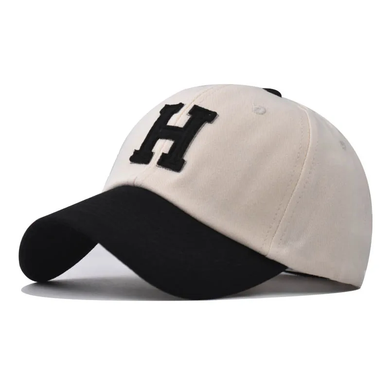 Boné de beisebol Letra H, chapéu Snapback tamanho grande, boné de sol, boné esportivo, primavera, outono