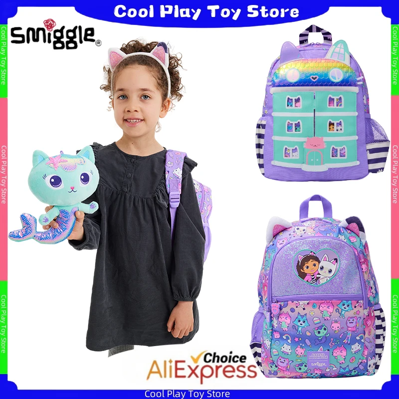 Genuine Australia Smiggle Gabby's Dollhouse Cartoon Series Children School Bag Anime Backpack Student Gift Separate Purchases