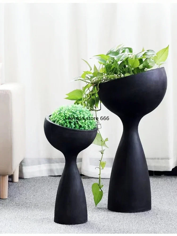 Cement flower pot Personalized flower utensils Home ornaments Living room decoration Outdoor garden Plant landscaping pot