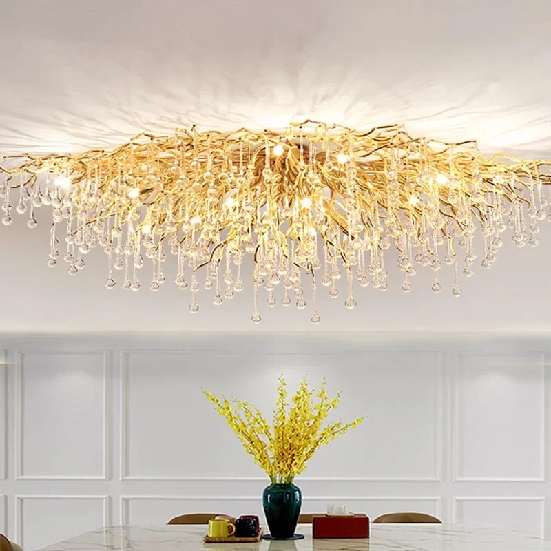 Ceiling Light Chandelier Modern Hotel Bedroom Dning Room Living Room Home Interior Glossy Led Gold Luxury Chandelier