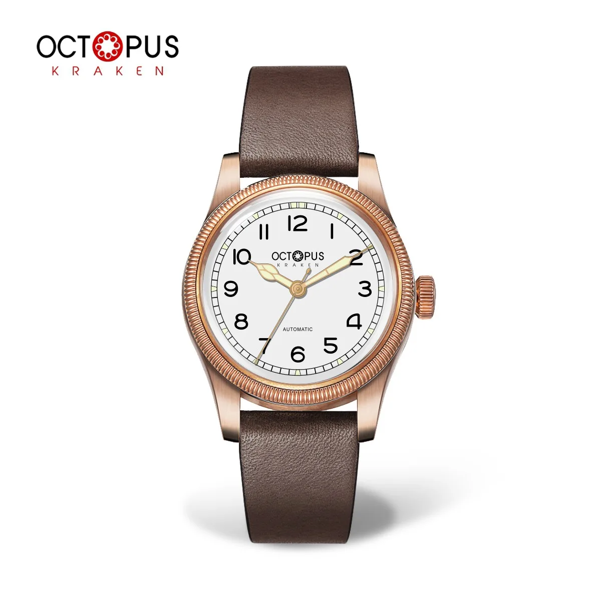 Octopus Kraken Watch Retro CuSn8 40mm PT5000 Automatic Mechanical Movement Sapphire Crystal Luminous 10Bar Men's Casual Watch image 3