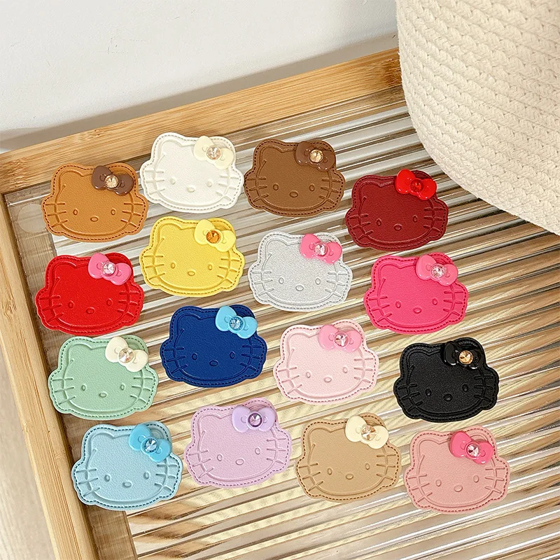Sanrio hello kitty dos desenhos animados dopamina colorido couro telefone airbag titular caso de telefone colando suporte de mesa quadro um presente para a menina