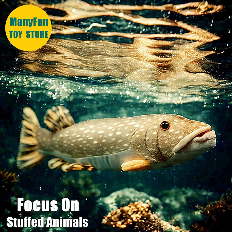 

Northern Pike Plush Toy - Realistic Esox Lucius Stuffed Animal, Reealistic Water Wolf Plushie, Muskellunge Simulation Doll Gift