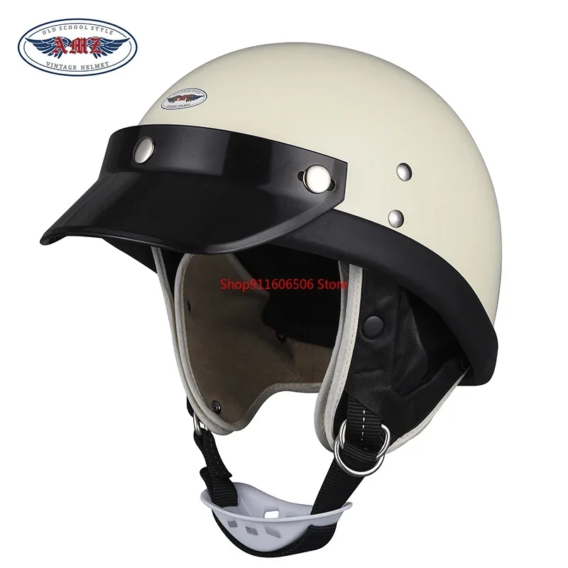 High strength fiberglass Japanese Half Helmet helmet, For Harley motorcycle and cruise motorcycle protective helmet AMZ 802