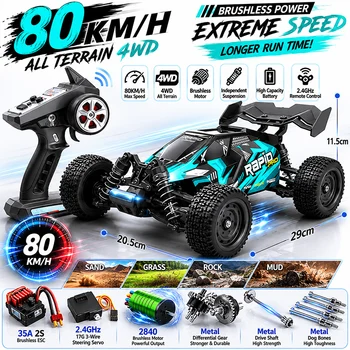 SCY 16102 1:16 50KM/H Samochód RC 4WD z oświetleniem LED, zdalnie sterowany, szybki monster truck do driftu dla dzieci kontra Wltoys 144001 Zabawka