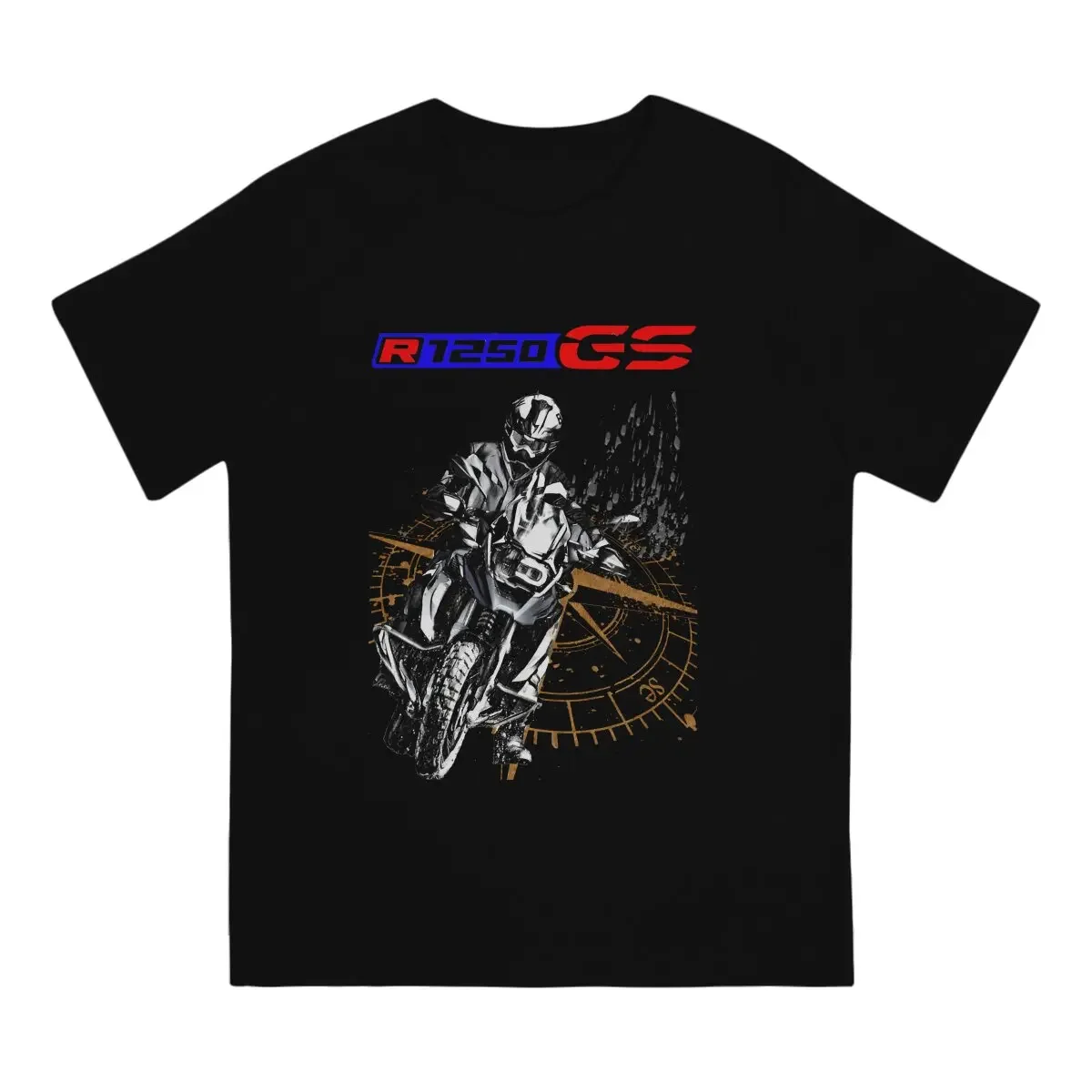 R1250 GS T Shirts Men Pure Cotton Awesome T-Shirt Crew Neck Motorcycles Moto Tees Short Sleeve Clothes Unique