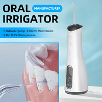 Oral Irrigator Rechargeable Dental Water Flosser Teeth Whitening Waterproof Portable Dental Water Jet Floss 300ML Teeth Cleaner