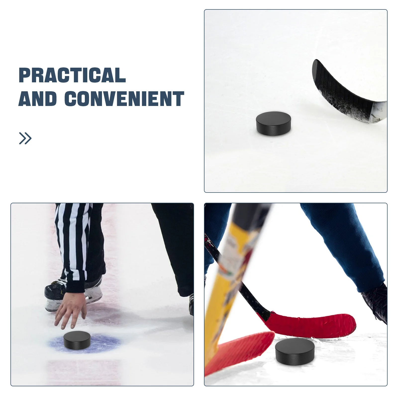 1 قطعة كرات الهوكي الجليد رغوة سوداء عالية المتانة التدريب ممارسة الطابق في الهواء الطلق داخلي استخدام كرة الهوكي الرياضية للبالغين