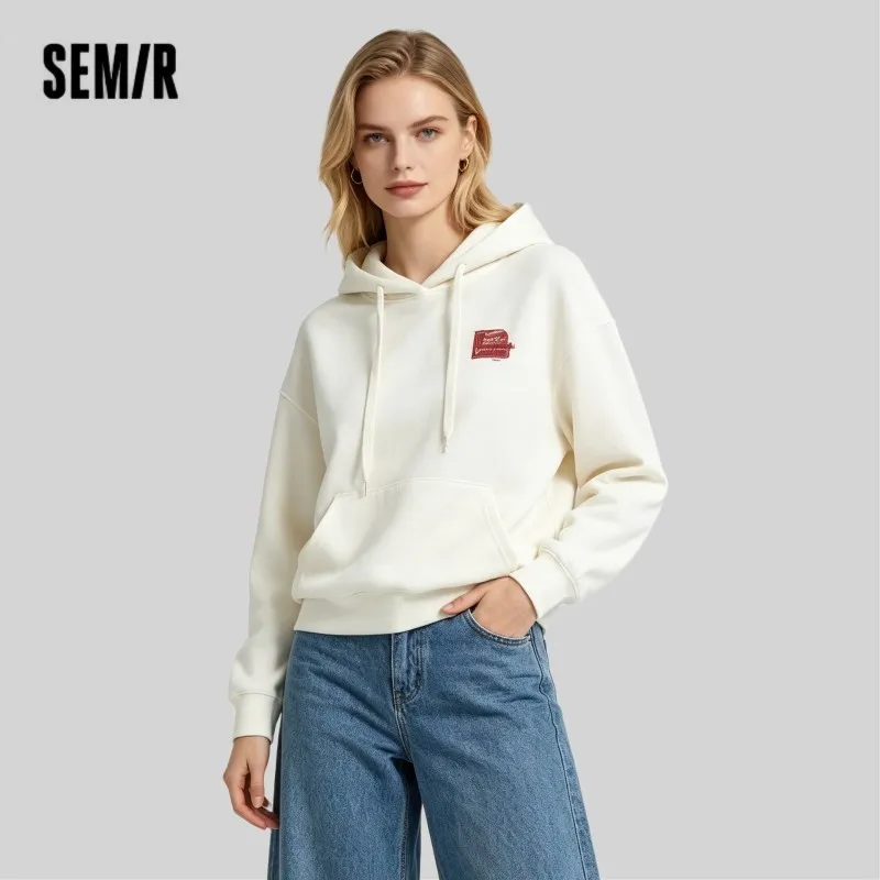 Bluza z kapturem Semir Damska bluza z kapturem w stylu średniej długości, wiosna 2024, nowa wiosenna haftowana odzież