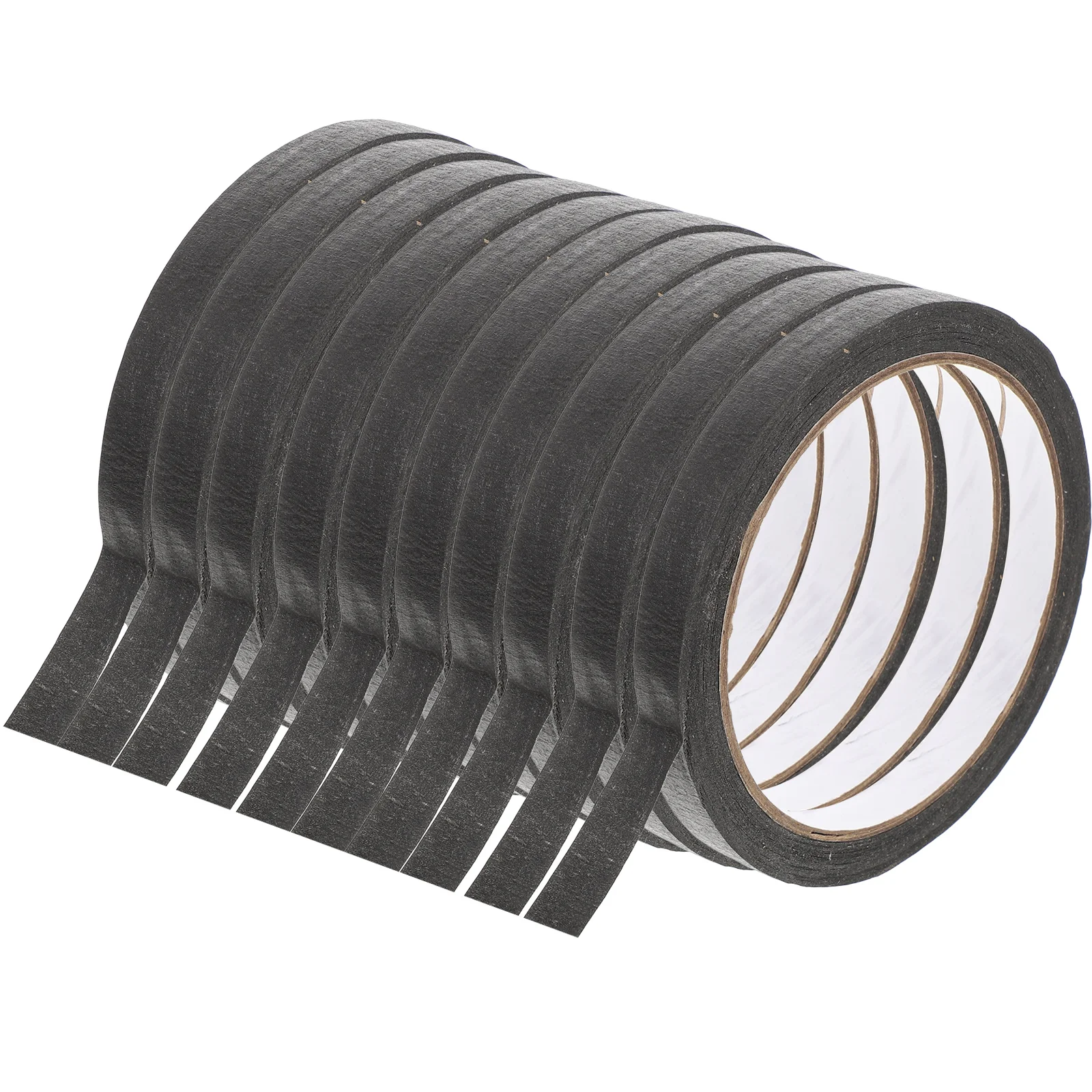 10 rollos de cinta adhesiva DIY, cinta Washi negra resistente a altas temperaturas grabable para pintar manualidades de protección de pared de coche