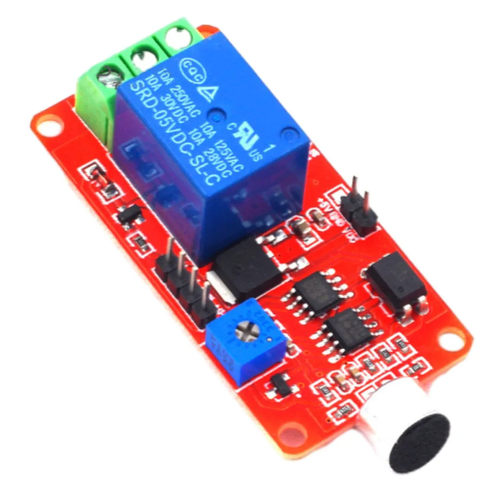 1 Pc PCB Red 12V Voice Control Switch Relay Corridor Delay Induction Switch Sound Detector Relay Module Sound Relay Board