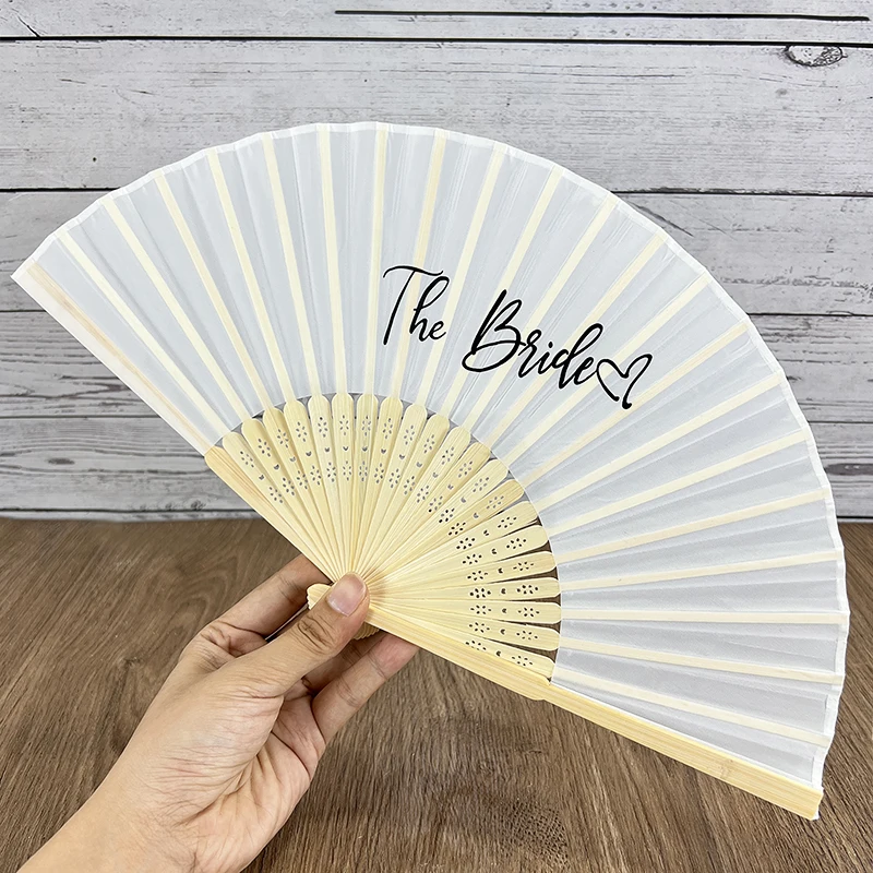 1/2/3Pcs White Wedding Bride Hand Fans addio al nubilato Party Girls Trip Bridal Shower Decor forniture per la decorazione del regalo di nozze