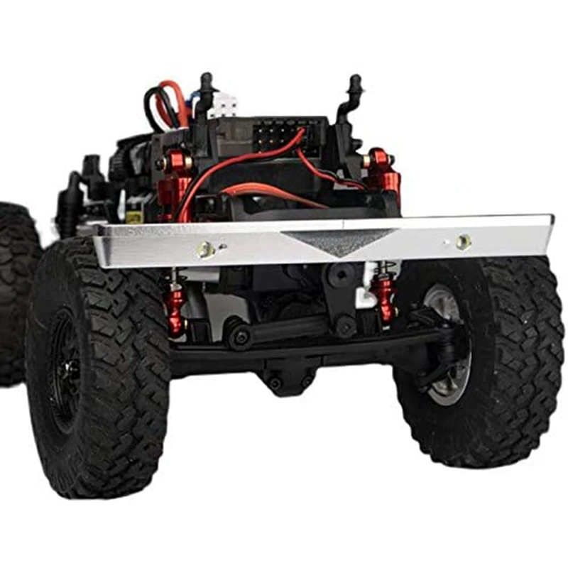 Racing CNC lavorato paraurti anteriore argento aggiornamenti parti accessori per 1/24 RC Crawler Car Axial SCX24 AXI00001 C10