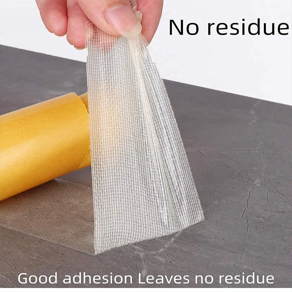 Super Adhesive Double Sided Cloth Traceless Carpet Base Tape With Strong Fixation High Viscosity For Waterproof Translucent Mesh