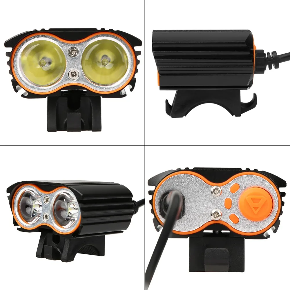 

2000LM Bike Headlight IP6 Water Proof 4 Mode Bicycle Front Light Ultra Bright Aluminum Alloy USB Bike Light For Night Riding