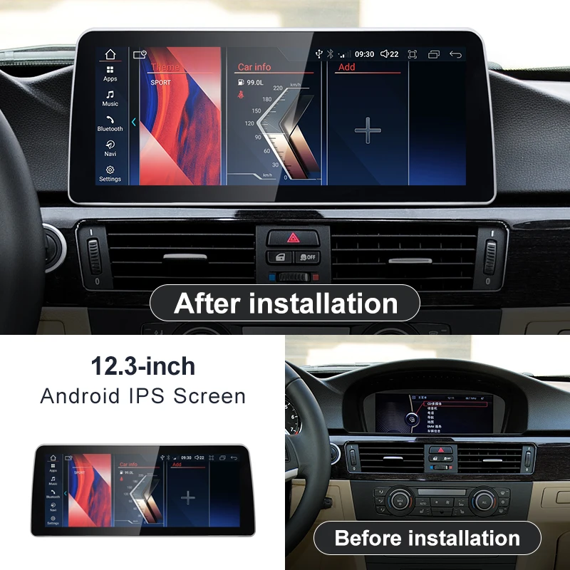 2024 New ID6 ID7 ID8 UI 12.3inch Android System Wireless Carplay AUTO For BMW 3Series E90 E91 5 Series E60 E61 Car Video PlayerS