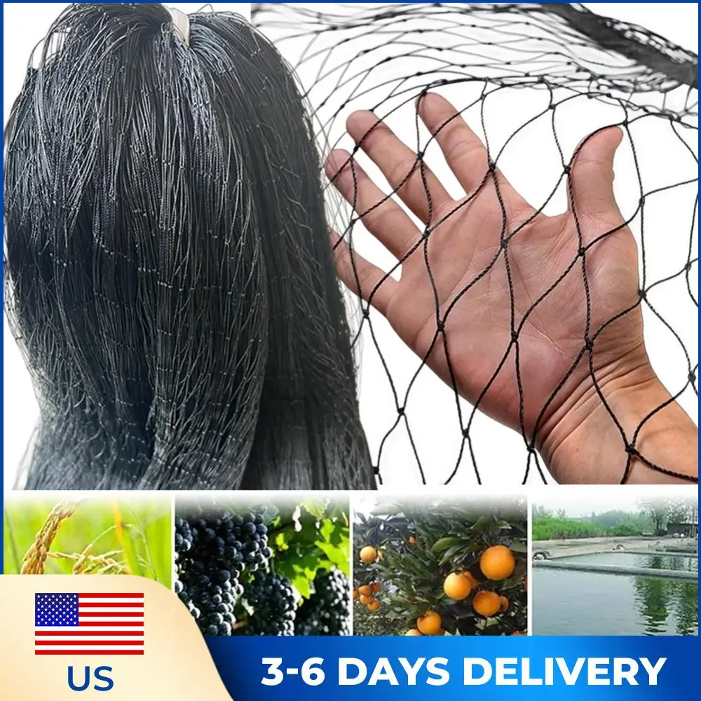 

Нейлоновая сетка от птиц для сада, защитная сетка для курятника, 25 x 50 футов, сетка для фруктовых деревьев и растений