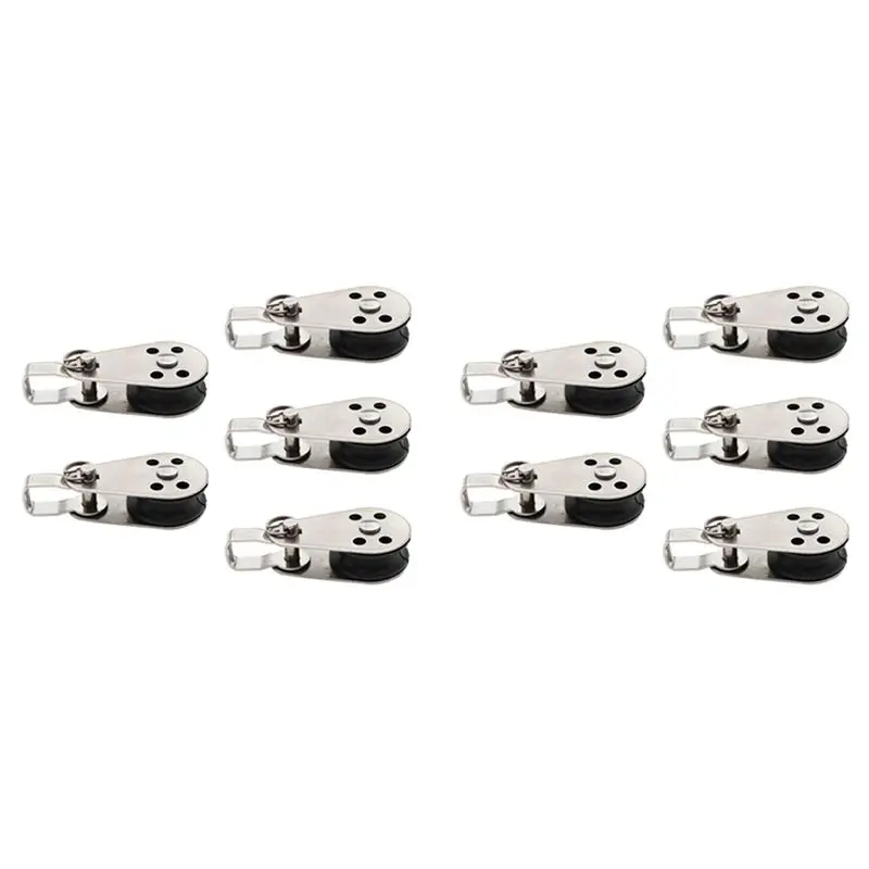 10 Pieces Of Stainless Steel Pulley Nylon Pulley Sailing Yacht Ship Pulley Nylon Rope Pulley Rocking Pulley