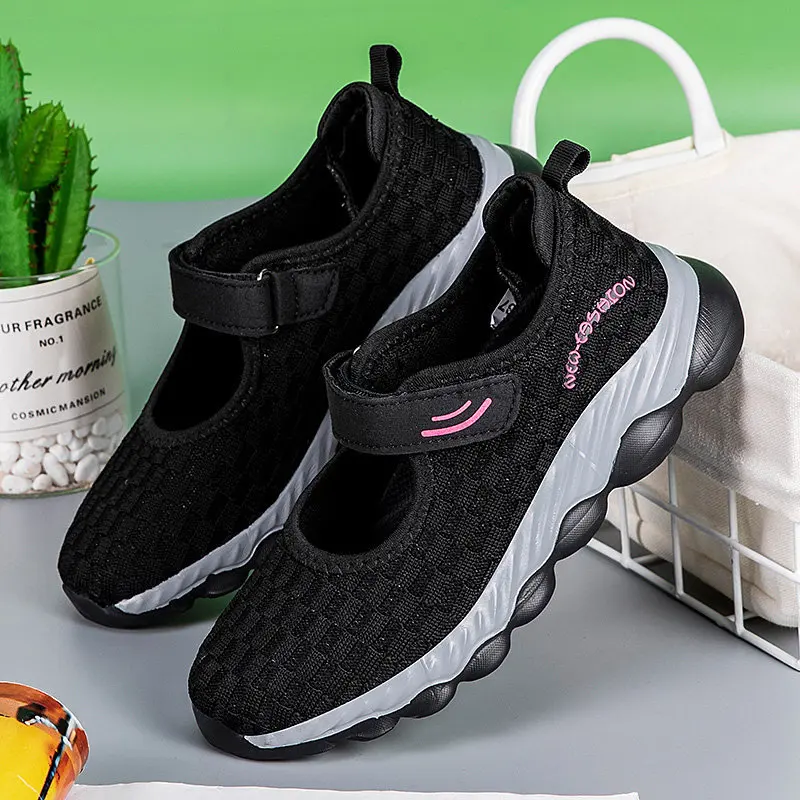 Women Sneakers Breathable Hollow Sport Shoes for Women Casual Running Tenis Lightweight Flats Fashion Loafers