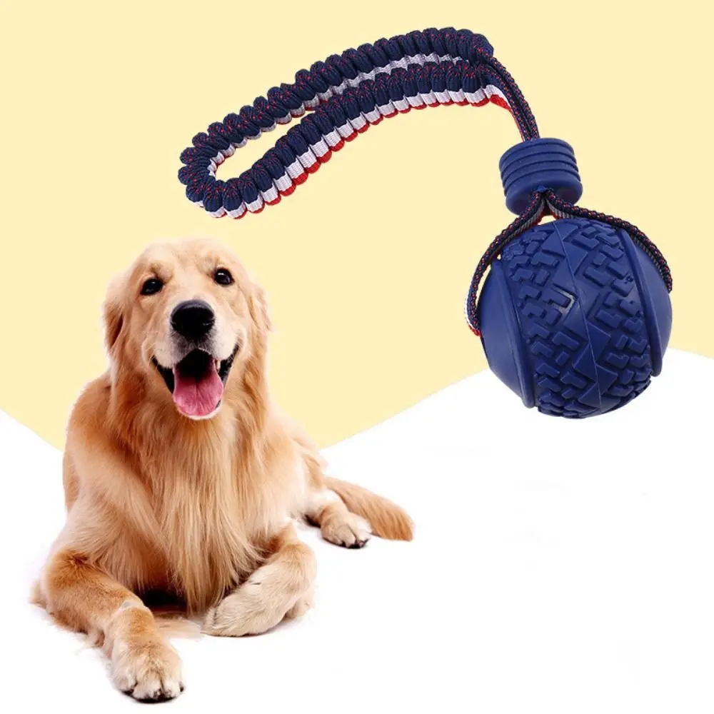 Bite Resistant Pet Interactive Rope Knot Balls Red/Blue Elastic Dog Teeth Grinding Toy TPR Puppy Tooth Cleaning Molar Ball