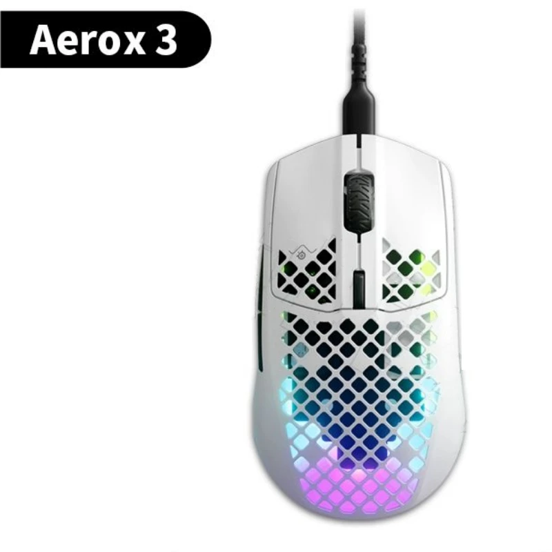 SteelSeries Aerox 3 유선 게이밍 마우스, 8500 CPI TrueMove 코어 광학 센서, 초경량 방수 디자인 게임 마우스