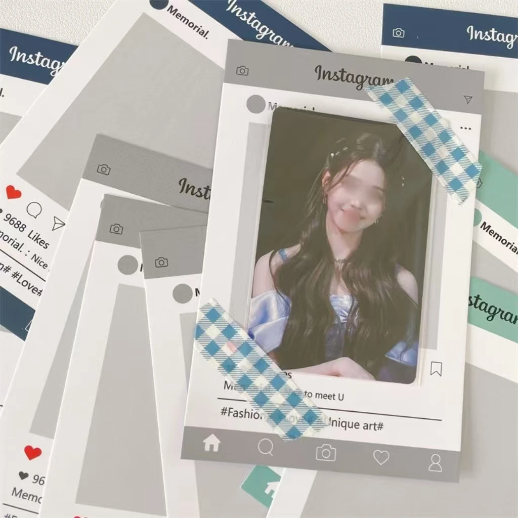 College Style Ins Card Packaging Back Card Material Love Bean Star Photo Set Display Card Hard Paper Card