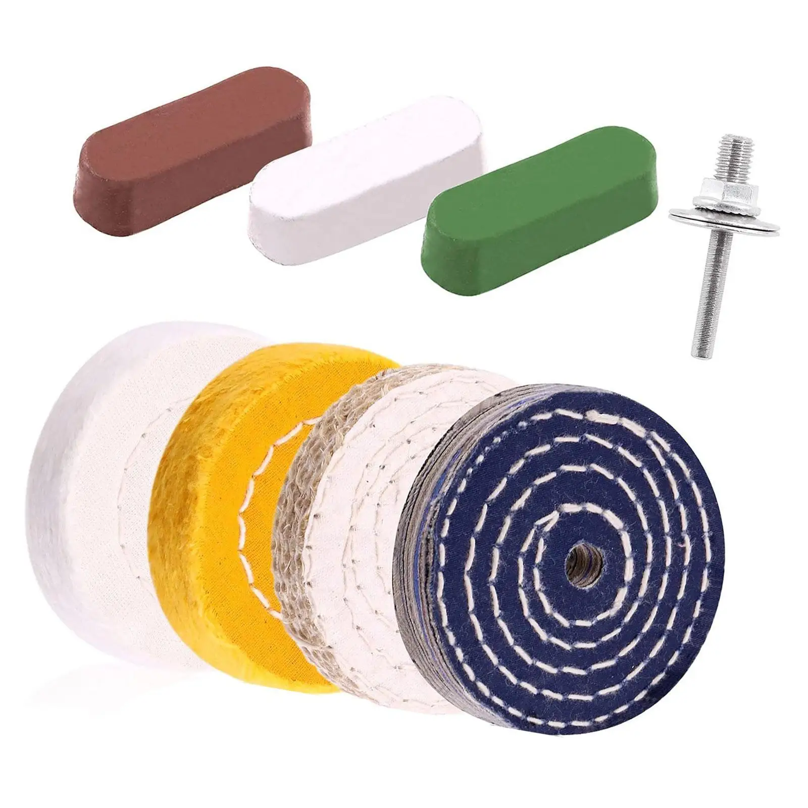 

Buffing Polishing Wheels Cleaning Supplies for Bench Grinder Drill Metal