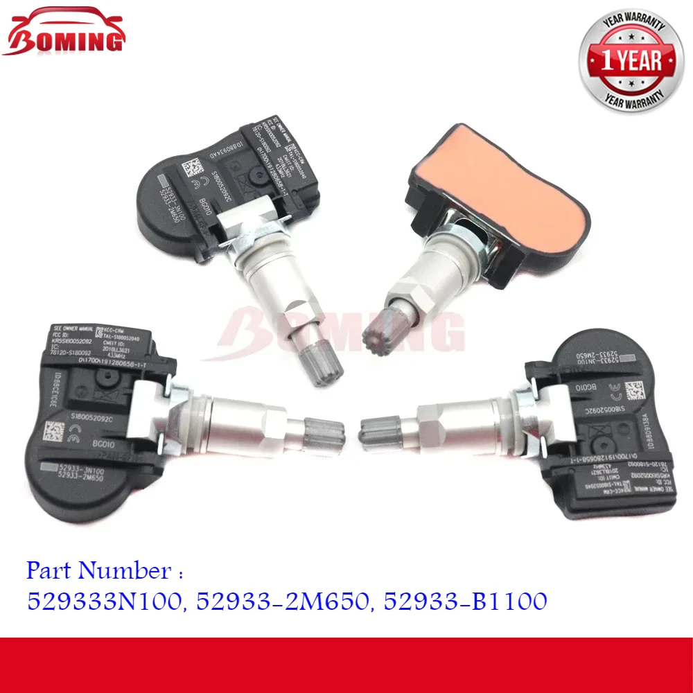

TPMS 52933-3N100 Tire Pressure Sensor 52933-2M650 For Hyundai Accent Genesis I30 Ix55 Santa Fe Iii Solaris 2008-2023 433MHz