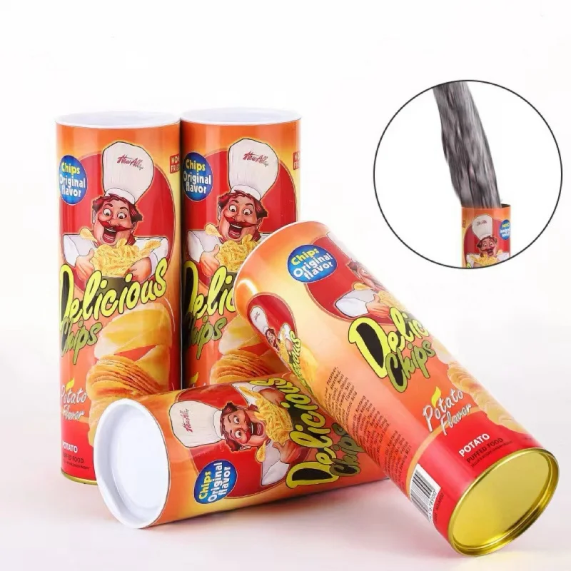 Funny Prank Potato Chip Snake Practical Jokes Tomato Sauce Prank Adult Kids Cool Toys Frightening Items Surprise Gift