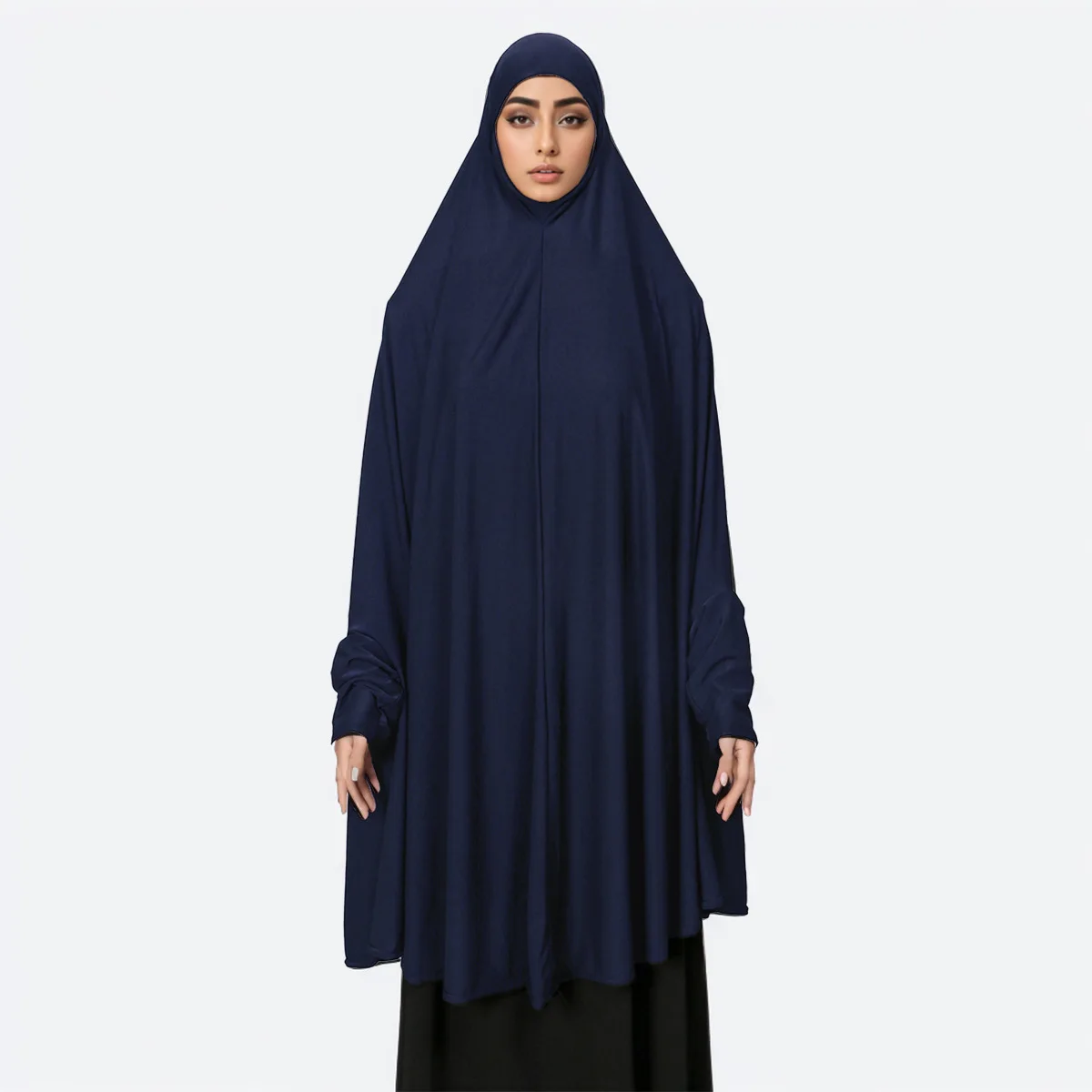 Khimar longo hijab cachecol muçulmano feminino grande amira sobrecarga roupas de oração islam manga longa abaya árabe topos eid ramadan lenço