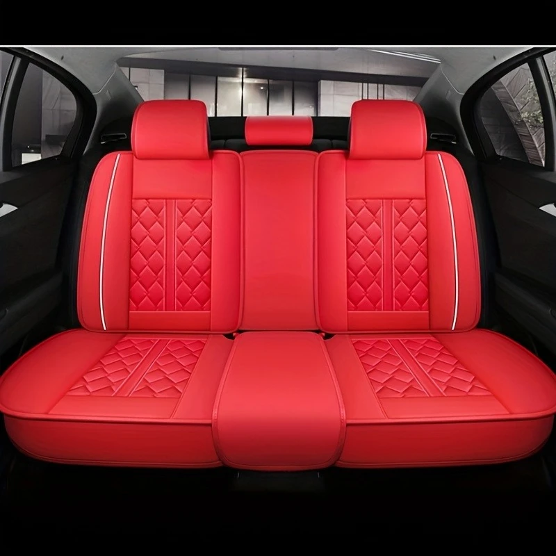 Leder-Autositzbezüge für 5 Sitze, Komplettset für Kia Ceed, Volvo V60, Qashqai J11, Audi Q5 8R, Ford Focus MK3, Universelles Auto-Innenausstattungsset – Detail 5