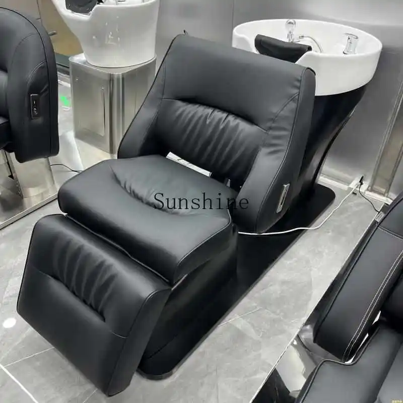 Electric shampoo bed Barber shop Hair salon Special massage bed Half lying high-grade ceramic basin  FT