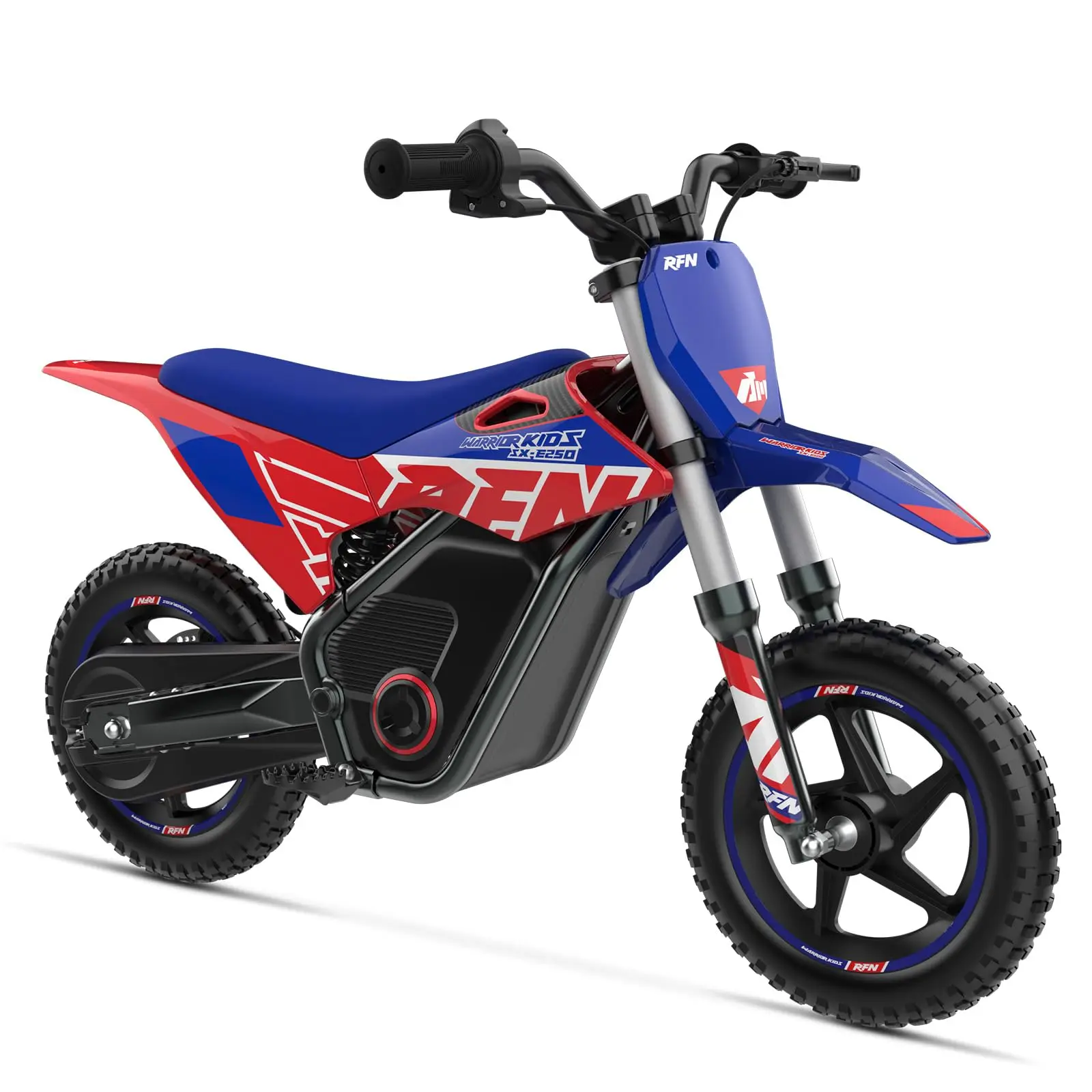 RFN Warrior Kids E250 36V Electric Dirt Bike,with 400W Dirt Bike, 11.2-Mile Long-Range Off-Road Bike with 3 Speeds For Ages 3-6
