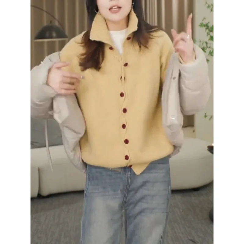 Pullover, Pullover, Strickjacken, Damen, Kaschmir, Damen, Lurex, gewellter Rand, normaler französischer Stil, raffiniert, elegant, raffiniert, schick, OL