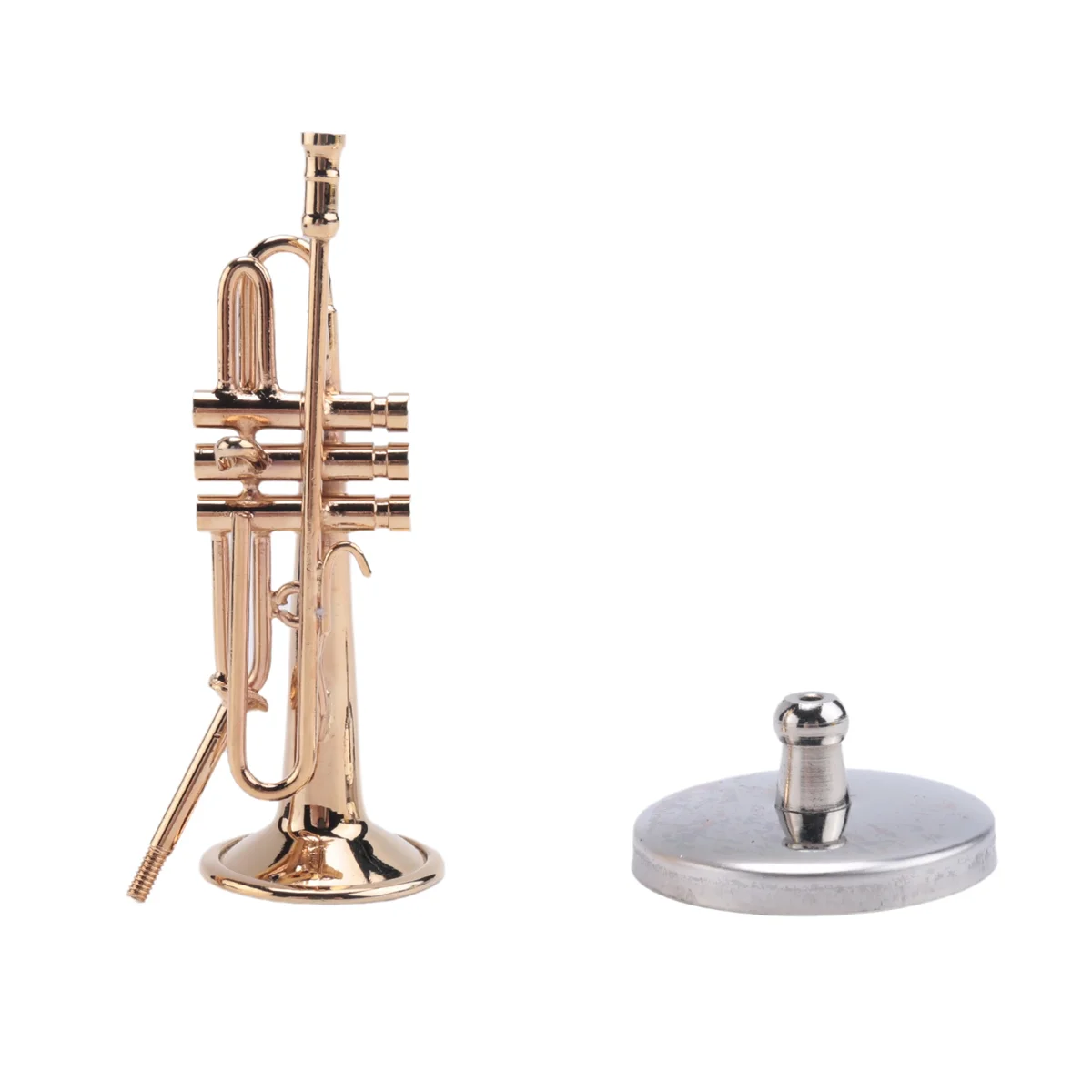 Sale Copper Miniature Trumpet with Stand and Case Mini Musical Instrument Miniature Replica Model Mini Trumpet Home Ornament