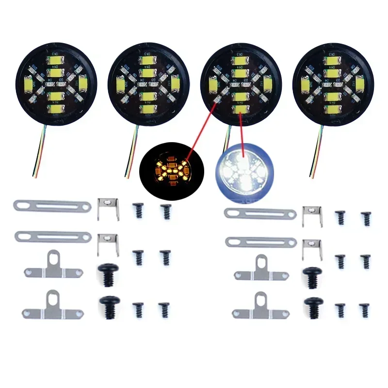 RC Truck LED Hoge Plafondspot Twee Kleuren Aanvullende Verlichting voor 1/14 Tamiya SCANIA 770S Volvo MAN 1/10 RC Crawler Auto TRX4 DIY