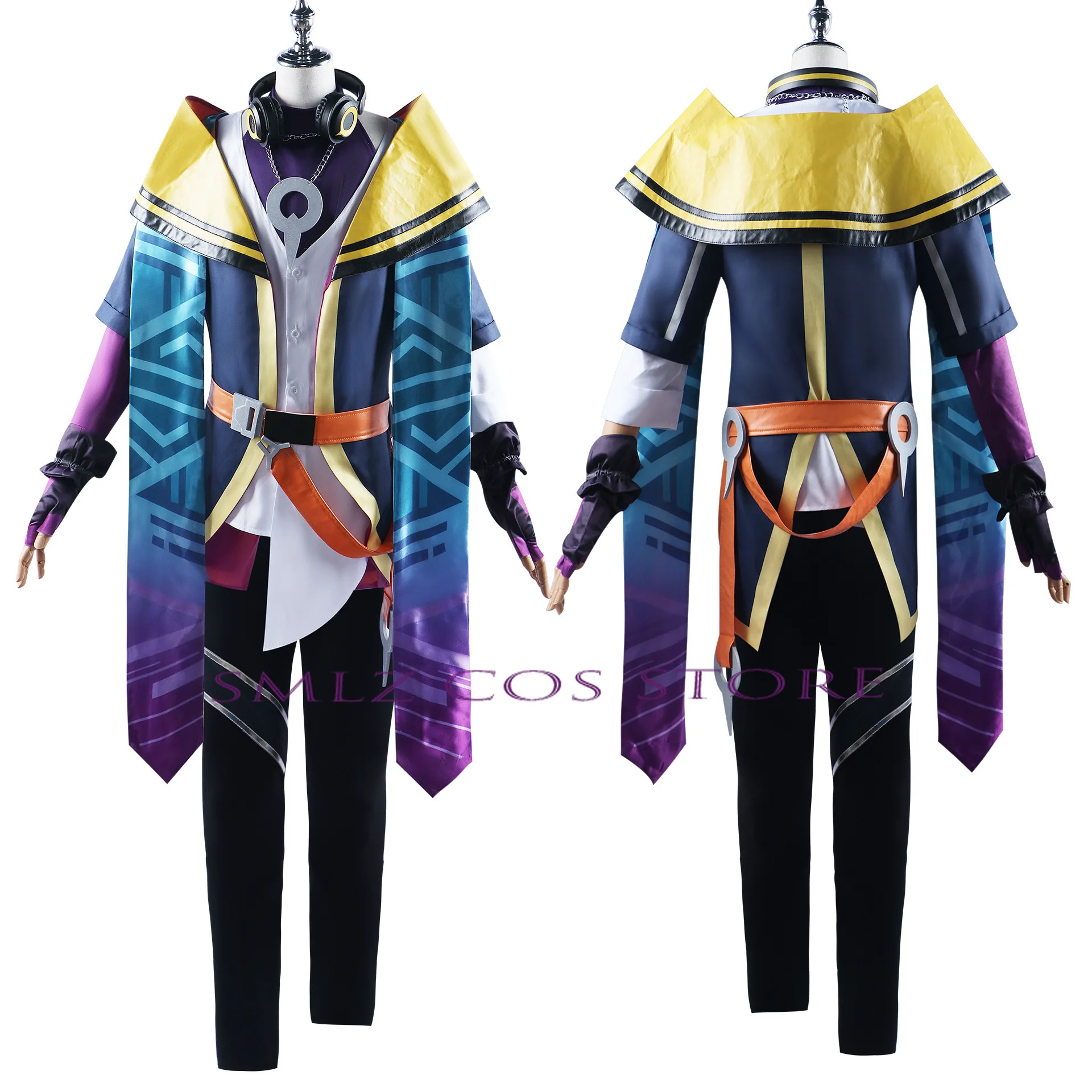 Game LOL Heartsteel Aphelios Cosplay Anime Costume Cloak Wig Uniform Halloween Party Role Play Personality Outfit for for MEN