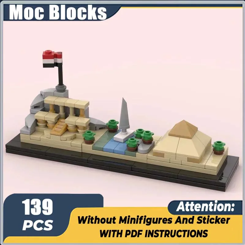 Klassieke Street View Model Moc Bouwstenen Oude Egyptische Steden Technologie Blokken Geschenken Kerst Speelgoed DIY Sets Montage