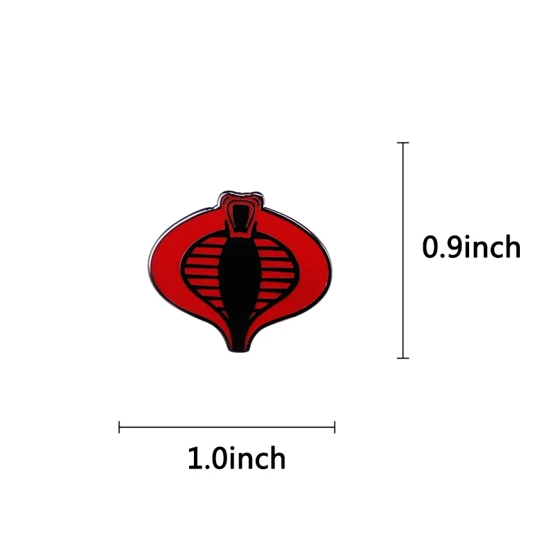 GI Joe Cobra symbol Lapel Pins Backpack Jeans Enamel Brooch Movies Pin Women Fashion Jewelry Gifts Cartoon Badges