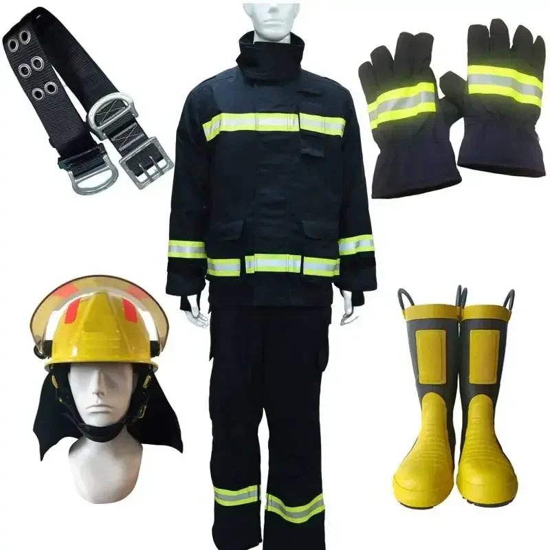 Factory Direct Wholesale Price Fire Fighting Uniform Fire Retardant Fireproof Suit for Fireman
