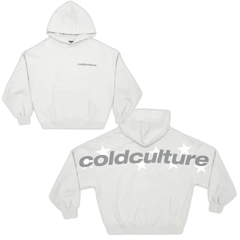 Cold Culture Logo Latest Edition Double-sided Print Sports Hoodie Brother Gothic Oversized T-shirt Street Top Y2k Clothes